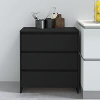 Skænk 70x41x75 cm spånplade sort