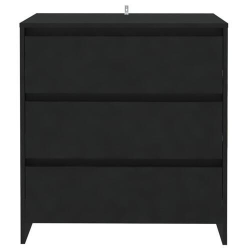 Skænk 70x41x75 cm konstrueret træ sort