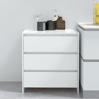 Skænk 70x41x75 cm spånplade hvid højglans
