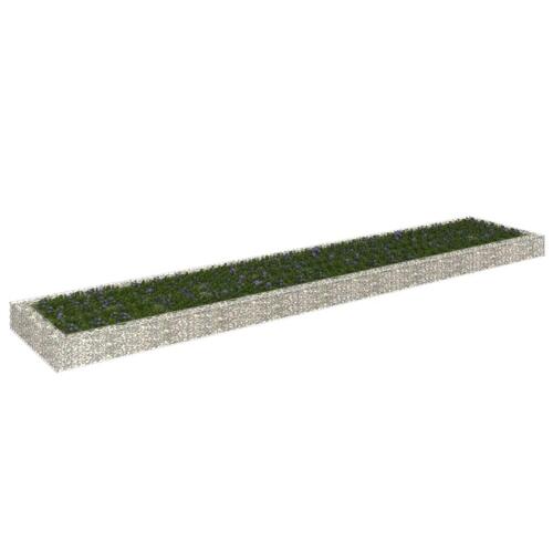 Gabion-højbed 500x100x20 cm galvaniseret stål