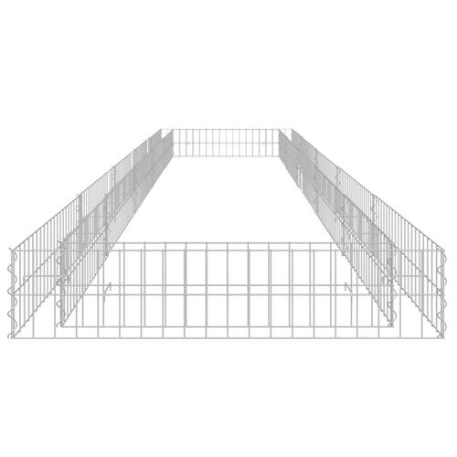 Gabion-højbed 500x100x20 cm galvaniseret stål