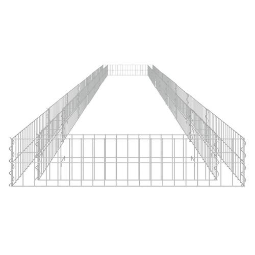 Gabion-højbed 800x100x20 cm galvaniseret stål