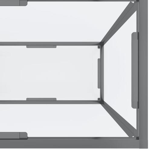Konsolbord 140x35x75,5 cm hærdet glas transparent