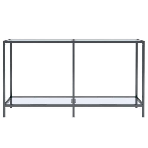 Konsolbord 140x35x75,5 cm hærdet glas transparent