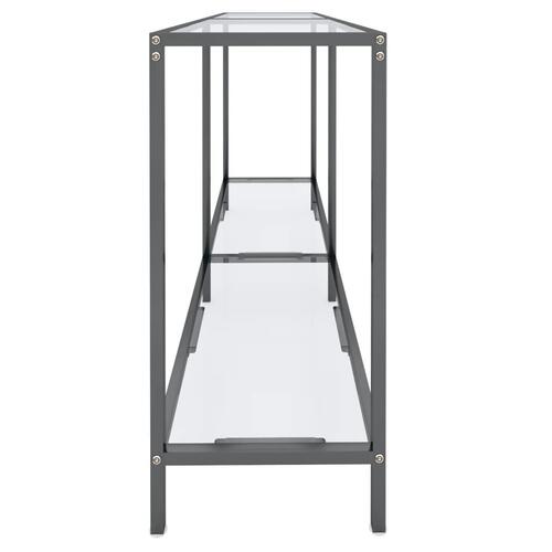 Konsolbord 140x35x75,5 cm hærdet glas transparent