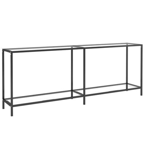 Konsolbord 200x35x75,5 cm hærdet glas transparent