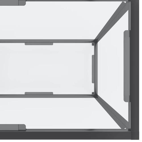 Konsolbord 200x35x75,5 cm hærdet glas transparent
