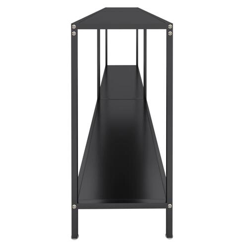 Konsolbord 200x35x75,5 cm hærdet glas sort