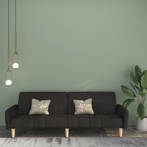 2-personers sovesofa stof sort