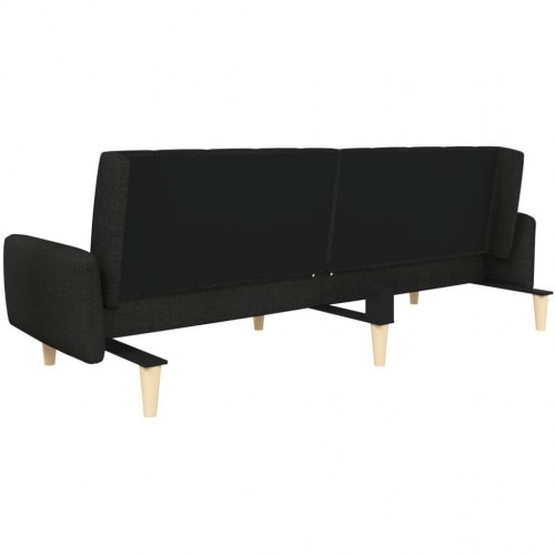 2-personers sovesofa stof sort