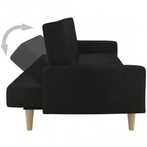 2-personers sovesofa stof sort