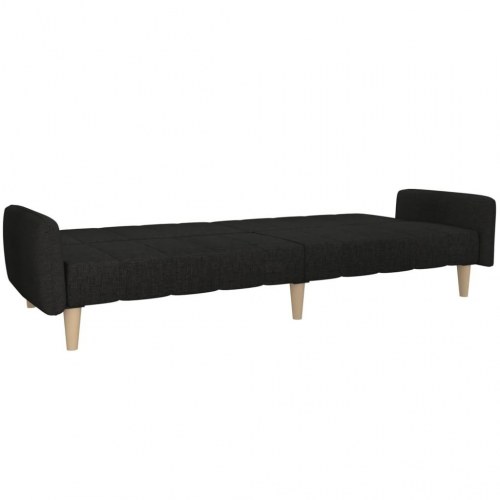 2-personers sovesofa stof sort