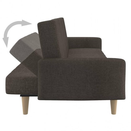 2-personers sovesofa stof brun