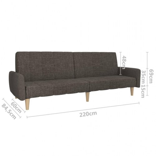 2-personers sovesofa stof brun