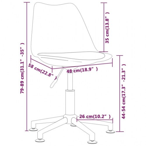 Drejelig kontorstol kunstlæder sort