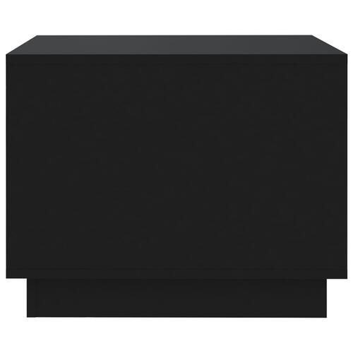 Sofabord 55x55x43 cm konstrueret træ sort