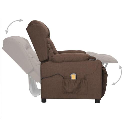 Massagestol stof gråbrun