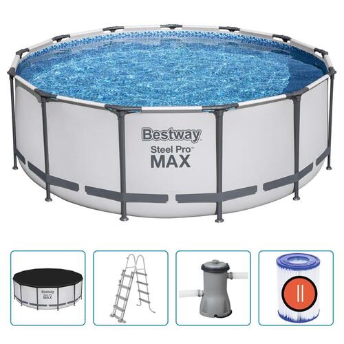 Bestway Steel Pro MAX swimmingpoolsæt 396x122 cm rundt