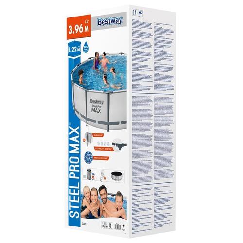 Bestway Steel Pro MAX swimmingpoolsæt 396x122 cm rundt