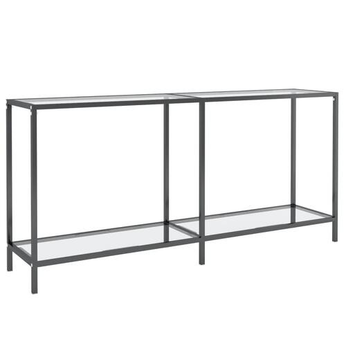 Konsolbord 160x35x75,5 cm hærdet glas transparent
