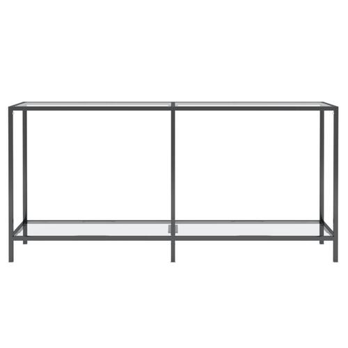 Konsolbord 160x35x75,5 cm hærdet glas transparent