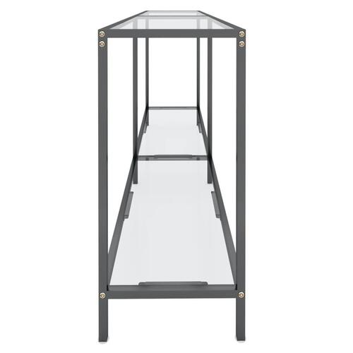Konsolbord 160x35x75,5 cm hærdet glas transparent