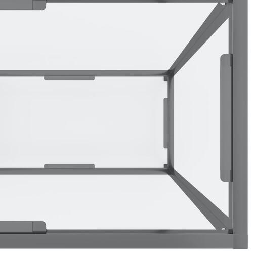 Konsolbord 160x35x75,5 cm hærdet glas transparent