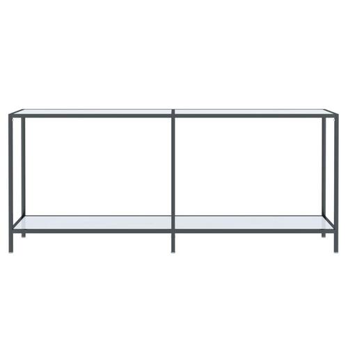 Konsolbord 180x35x75,5 cm hærdet glas hvid