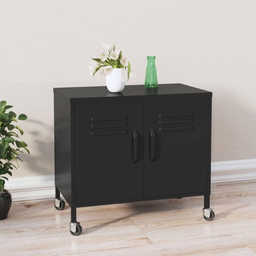 Opbevaringsskab 60x35x56 cm stål sort