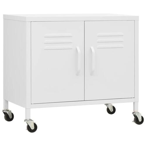 Opbevaringsskab 60x35x56 cm stål hvid