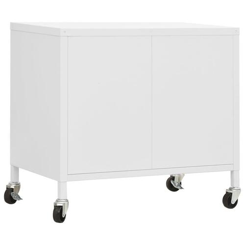 Opbevaringsskab 60x35x56 cm stål hvid