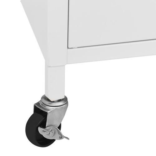 Opbevaringsskab 60x35x56 cm stål hvid