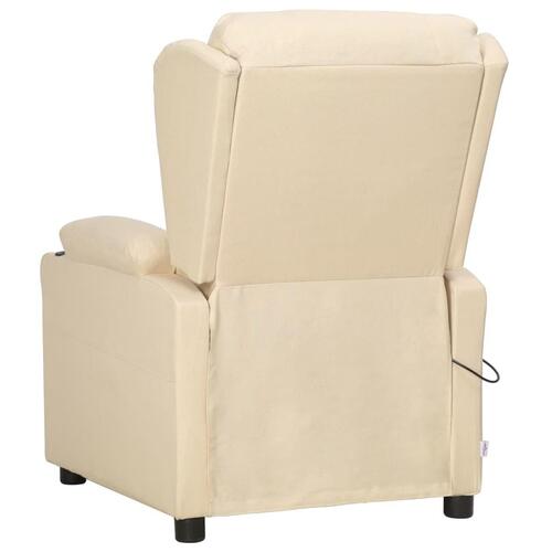 Massagestol stof cremefarvet