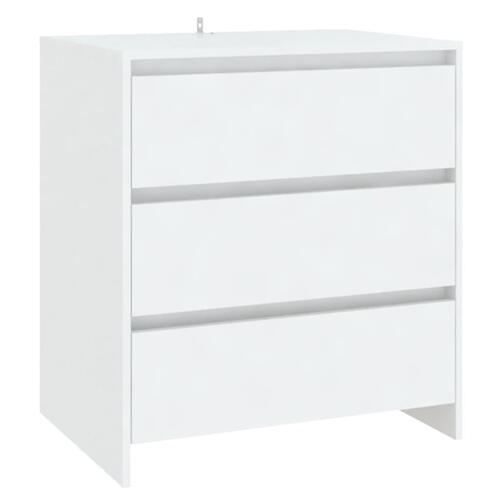 Skænk 70x41x75 cm konstrueret træ hvid