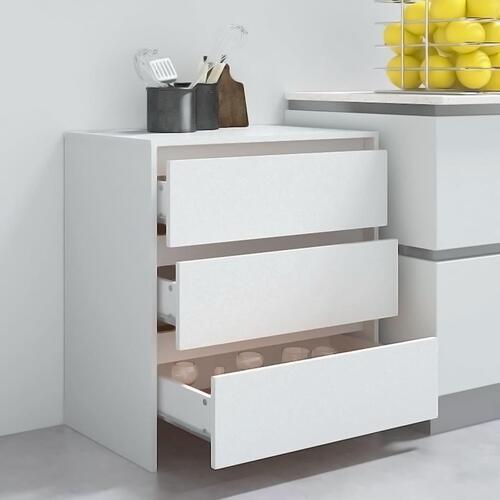 Skænk 70x41x75 cm konstrueret træ hvid