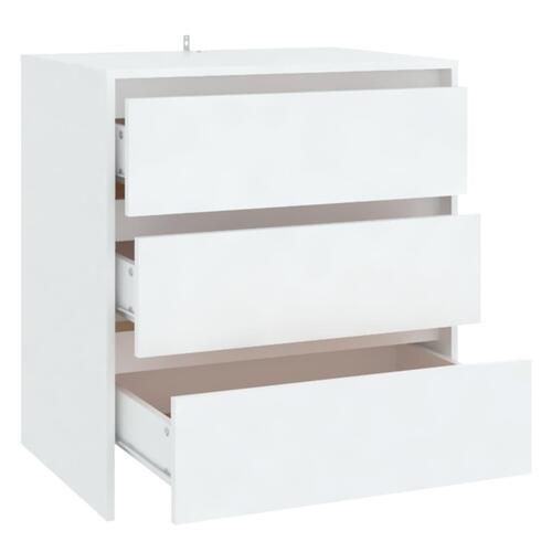 Skænk 70x41x75 cm konstrueret træ hvid