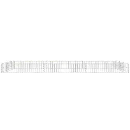 Gabion-højbed 300x100x20 cm galvaniseret stål