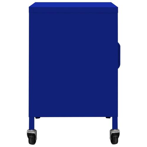Opbevaringsskab 60x35x56 cm stål marineblå