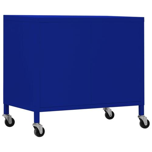 Opbevaringsskab 60x35x56 cm stål marineblå