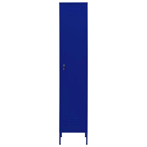 Skab 35x46x180 cm stål marineblå