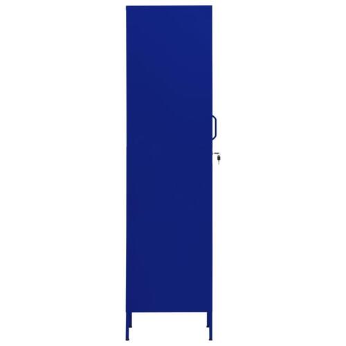 Skab 35x46x180 cm stål marineblå