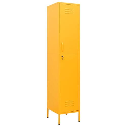 Skab 35x46x180 cm stål sennepsgul