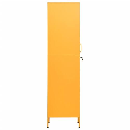 Skab 35x46x180 cm stål sennepsgul