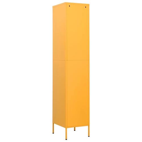 Skab 35x46x180 cm stål sennepsgul