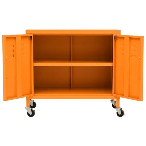 Opbevaringsskab 60x35x56 cm stål orange