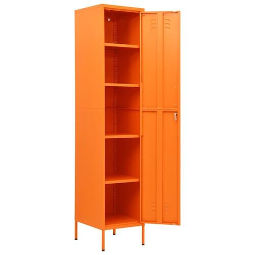 Skab 35x46x180 cm stål orange