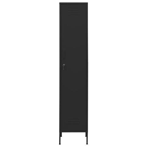 Skab 35x46x180 cm stål sort
