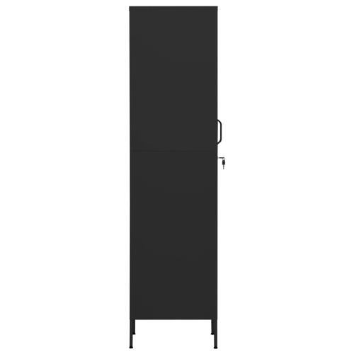 Skab 35x46x180 cm stål sort