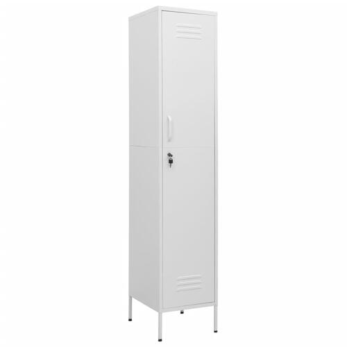 Skab 35x46x180 cm stål hvid