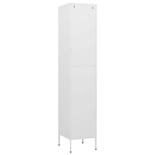 Skab 35x46x180 cm stål hvid